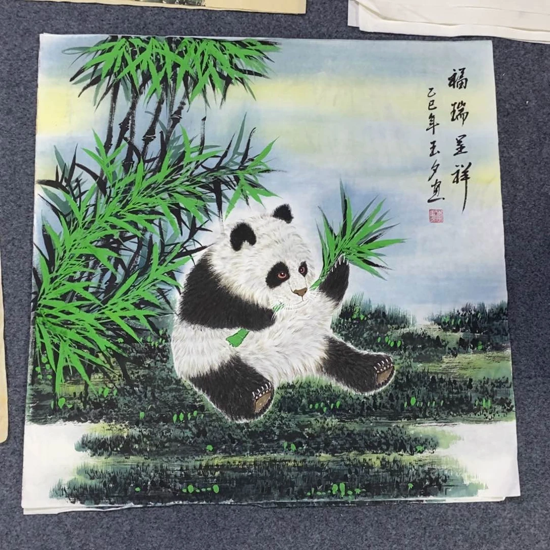 国画尺寸68✖️68精品斗方手绘画