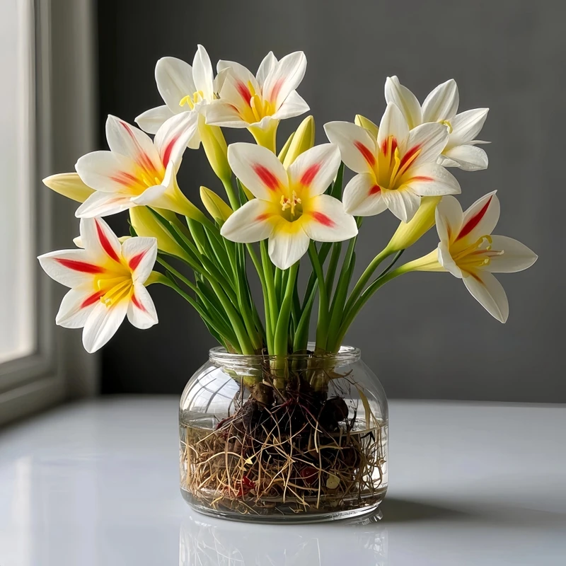 【水培/土培】小苍兰花种球盆栽室内外耐寒热四季好养驱蚊花卉绿植