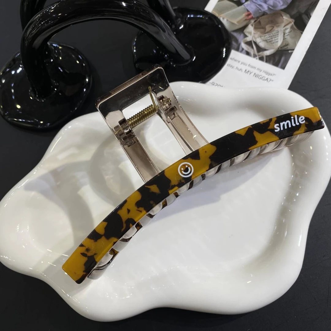 13公分豹纹笑脸抓夹9118透