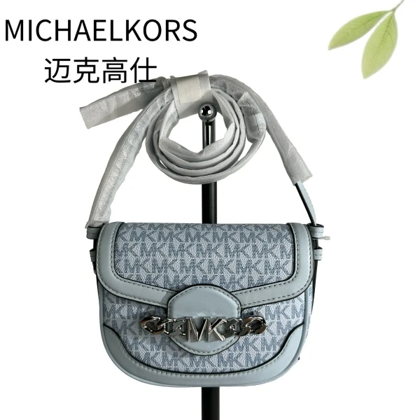 99新 MICHAEL KORS/迈克高仕 蓝老花斜挎包G25904965底长19X13