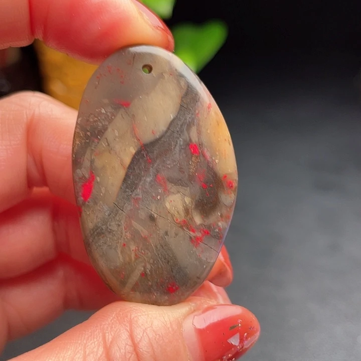 昌化鸡血石昌化鸡血石手把件挂件