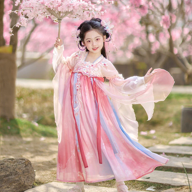 汉服女童2025新款秋儿童古风国风公主裙日常可穿超仙古装唐装