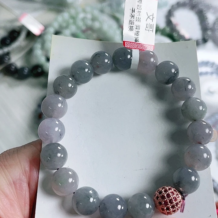 翡翠未镶嵌手链天然翡翠手串9.9mm左右