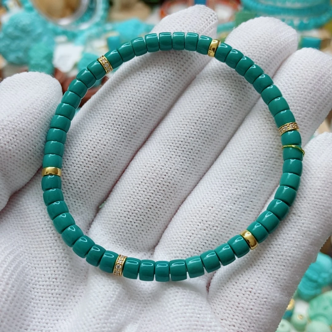 绿松石未镶嵌手串4.5mm