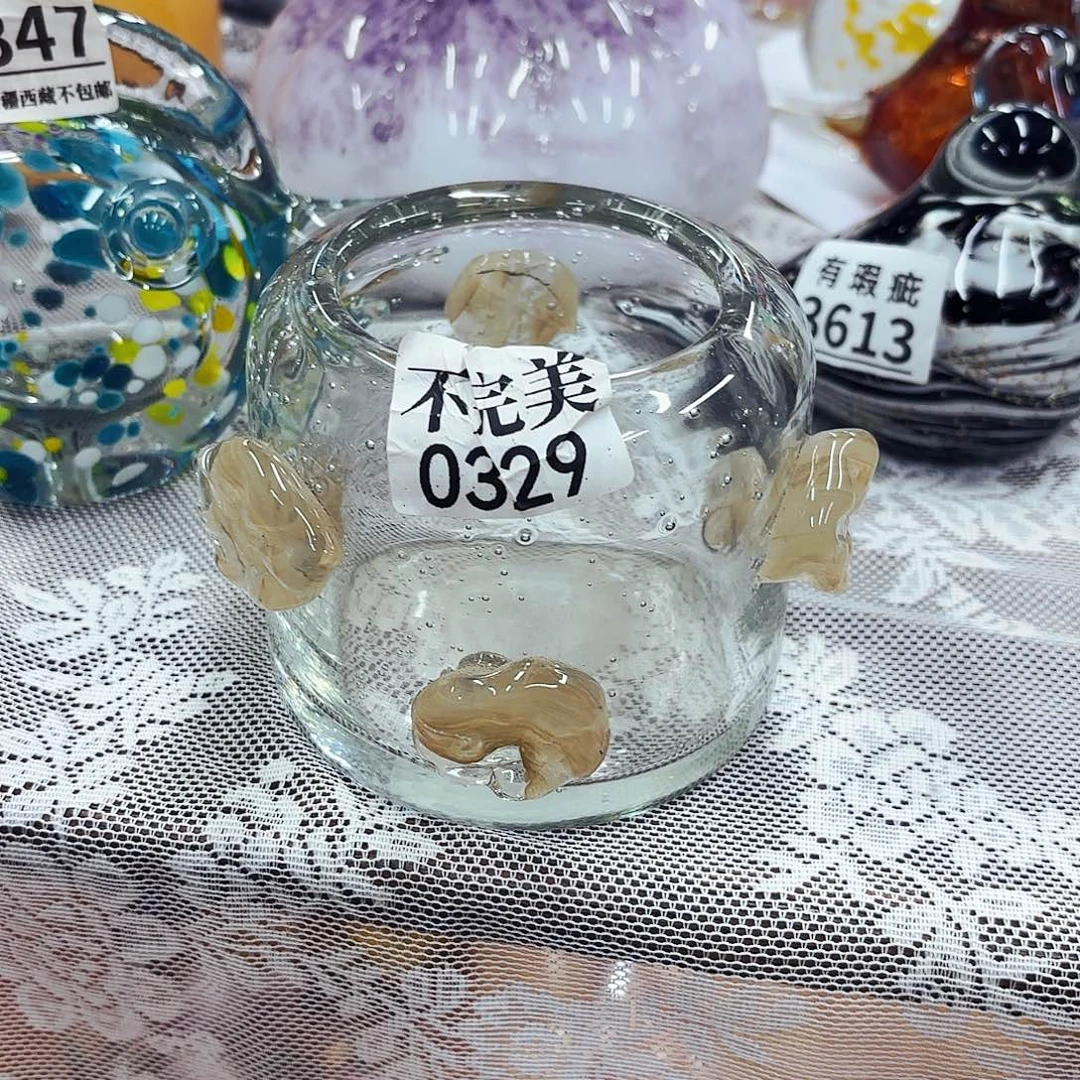 0329烛杯 安妮琉璃花瓶摆件不完美
