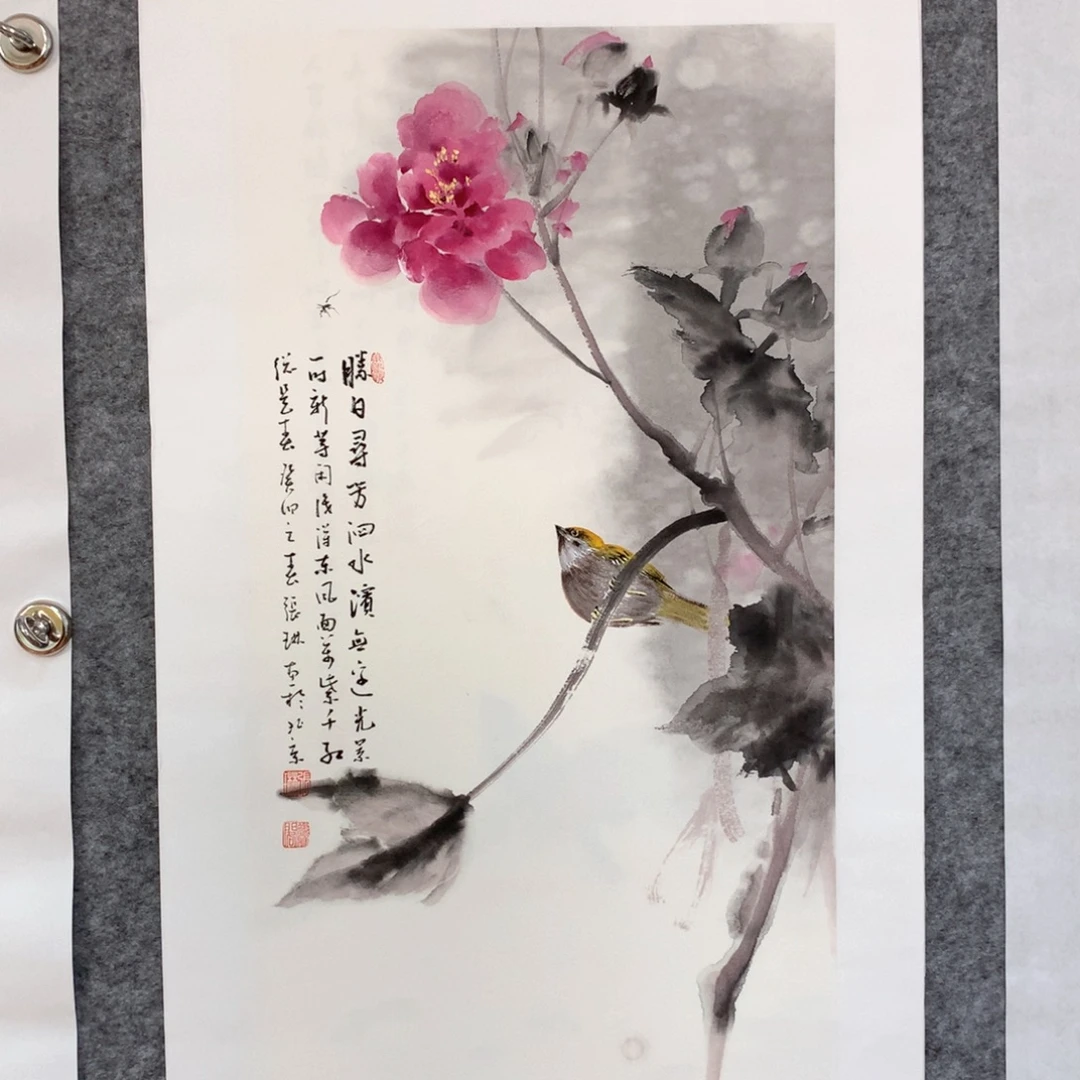 国画花鸟作品写意