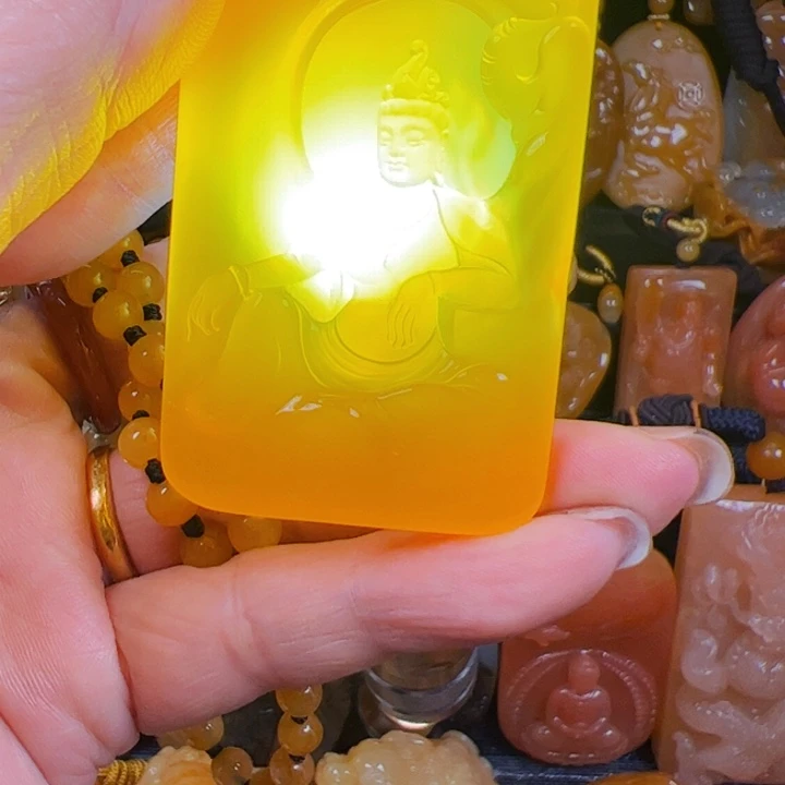 石英质玉（黄龙玉）未镶嵌笔搁