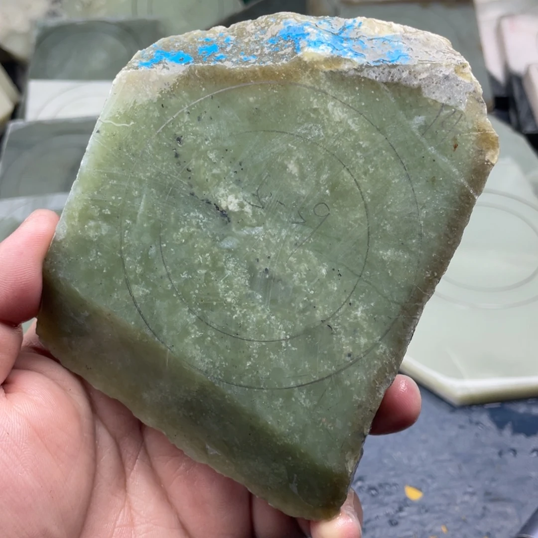 小****和田玉未镶嵌珠宝奇石定制手镯