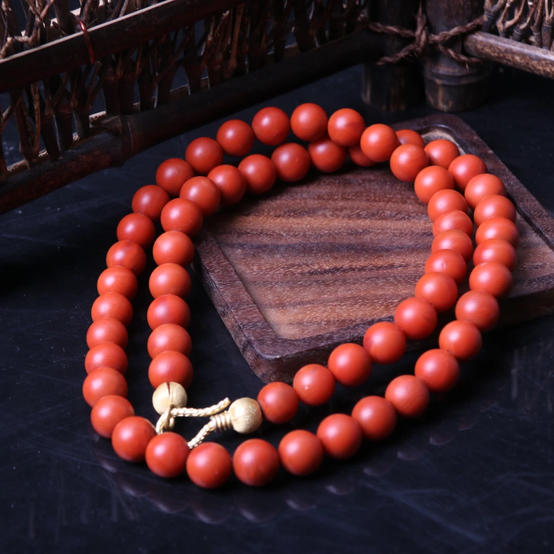 【蚂蚁珠宝】南红玛瑙10mm左右diy锁骨圆珠项链一条d719