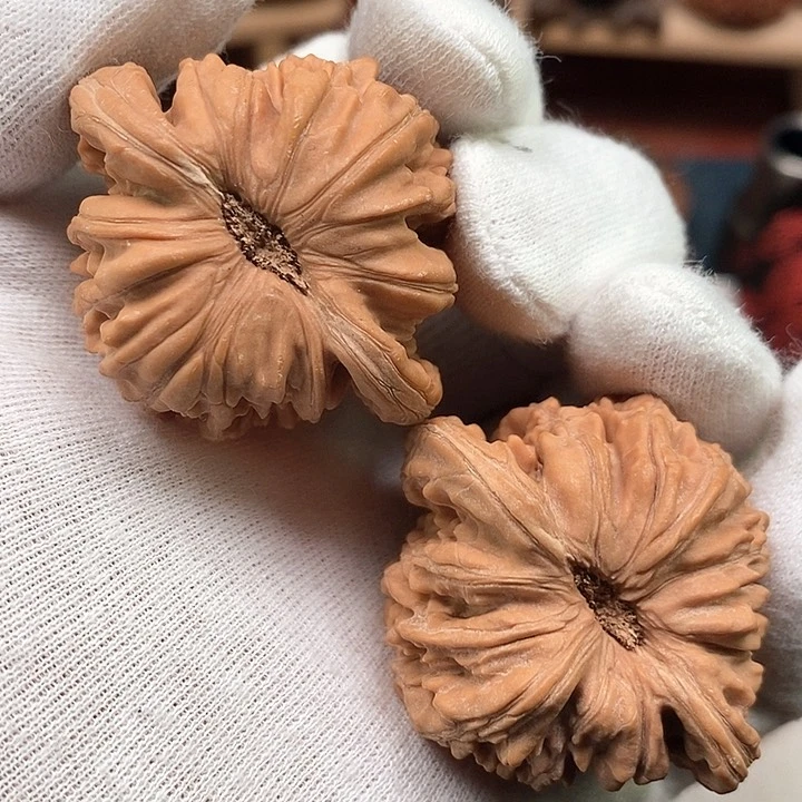 吊坠文玩核桃成*璇44全品白茬山地红皮四座楼