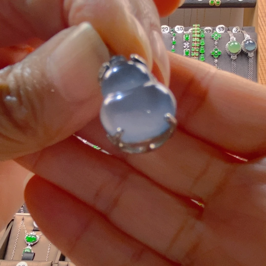 颈饰银S925镶嵌翡翠吊坠