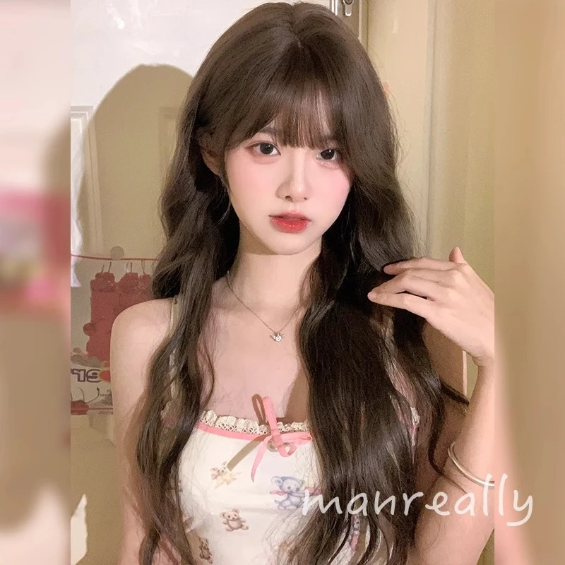 假发女全头套榛果灰棕色长卷发氛围感大波浪时尚减龄显白自然