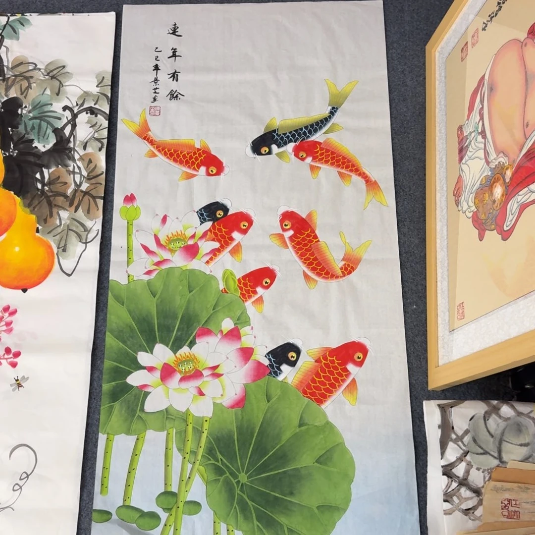 国画三尺尺寸50X100纯手绘作品