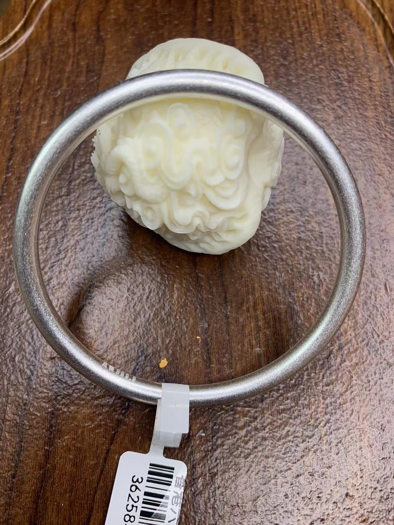 057 古法素圈手环 精美时尚气质银色手环带钢印无礼盒