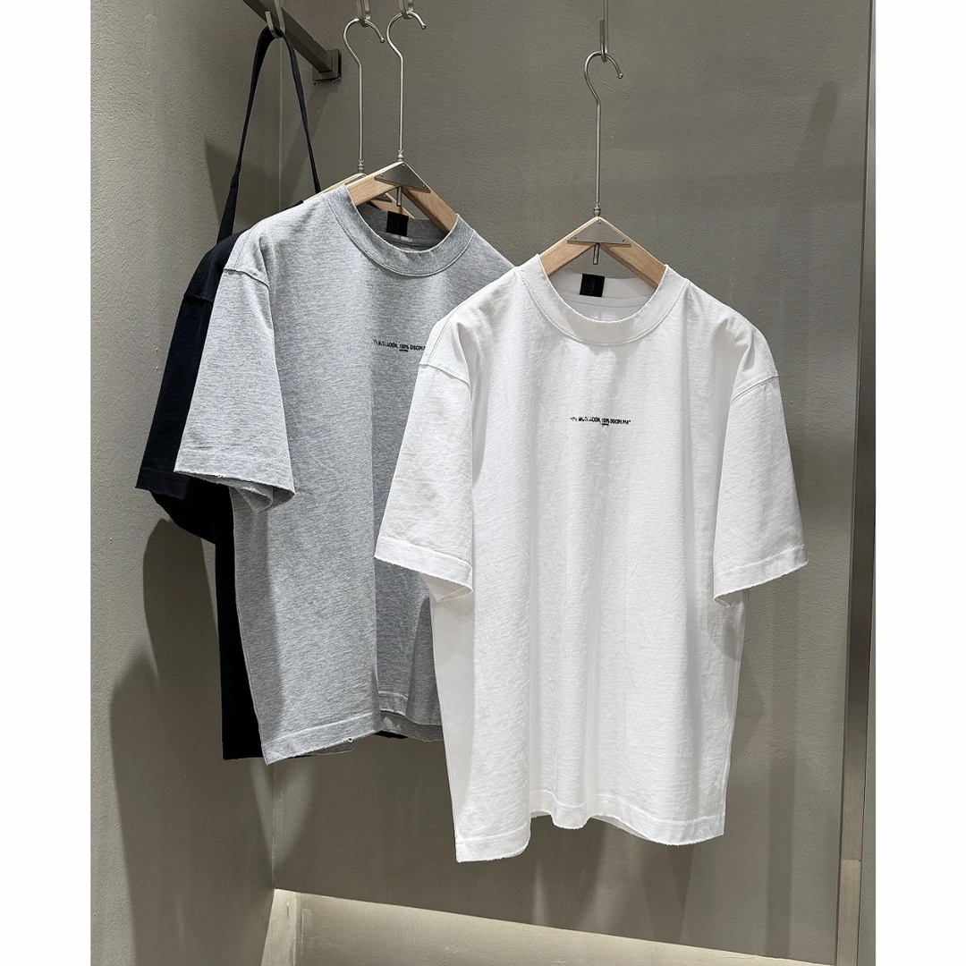 时尚休闲字母印花圆领短袖T恤1319