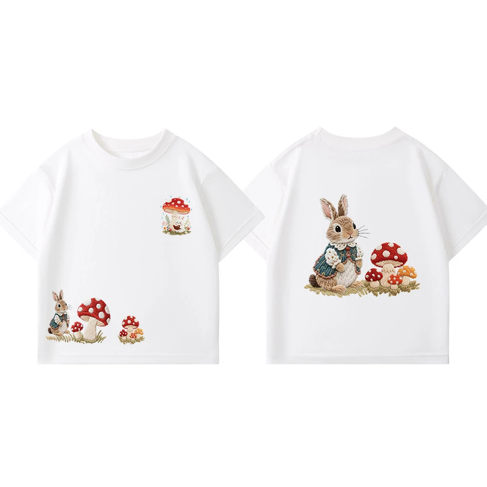 【泡泡说严选】韩版夏季中大童男女童亲子时尚百搭潮流短袖T恤G281