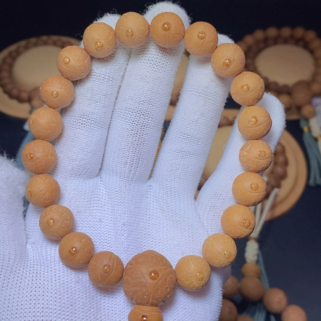 吊坠凤眼菩提11.5mm25年新籽果冻皮 圆桩手串20颗