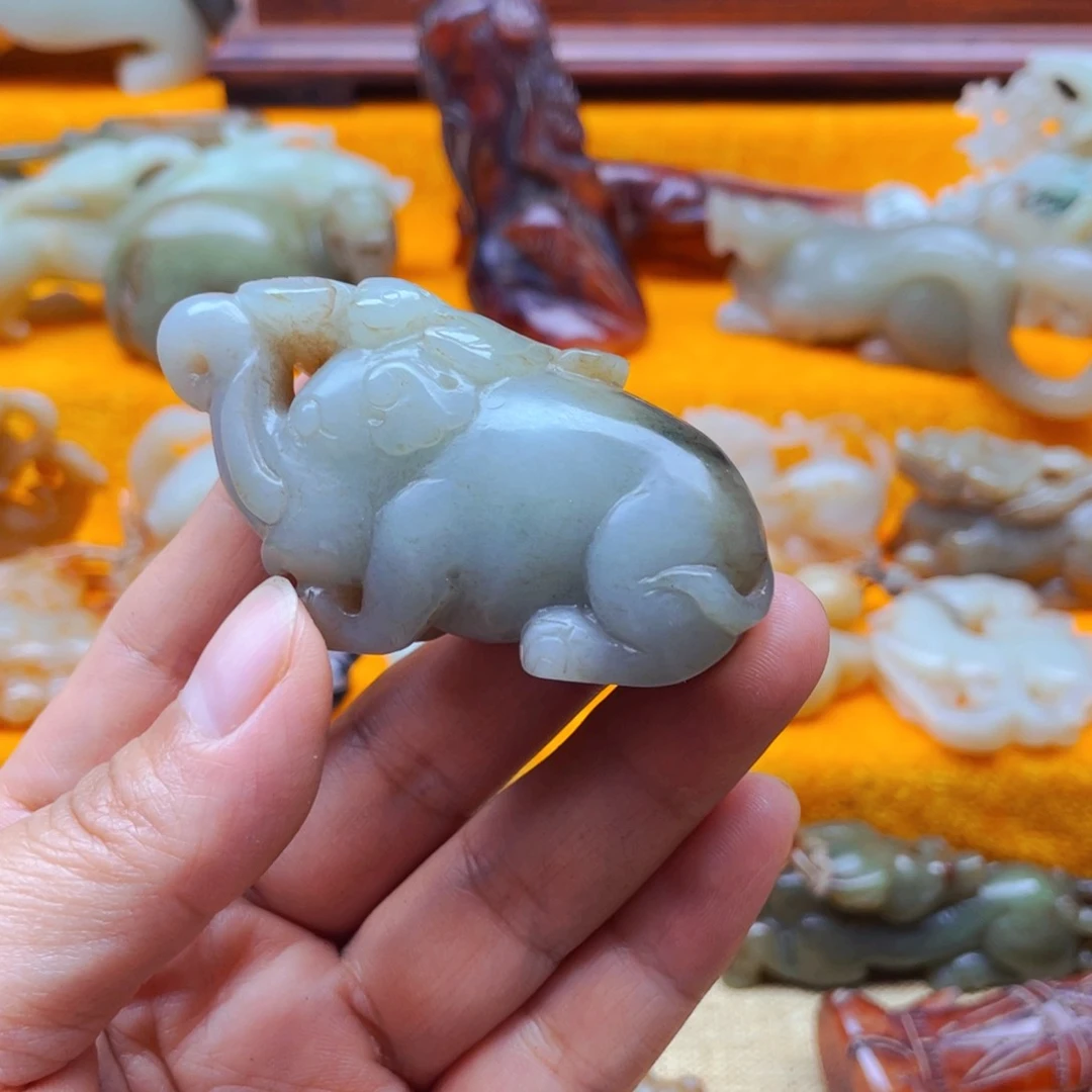 白玉菩提吊坠用****6摆件