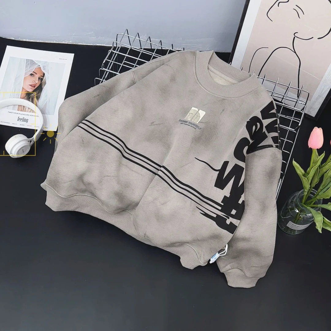 815高端专享冬季加绒卫衣麻灰