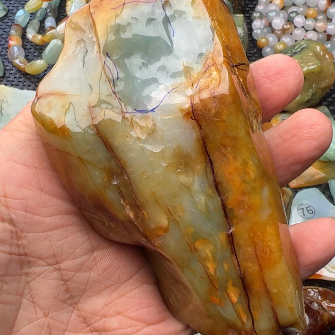 活***下翡翠裸石缅甸翡翠