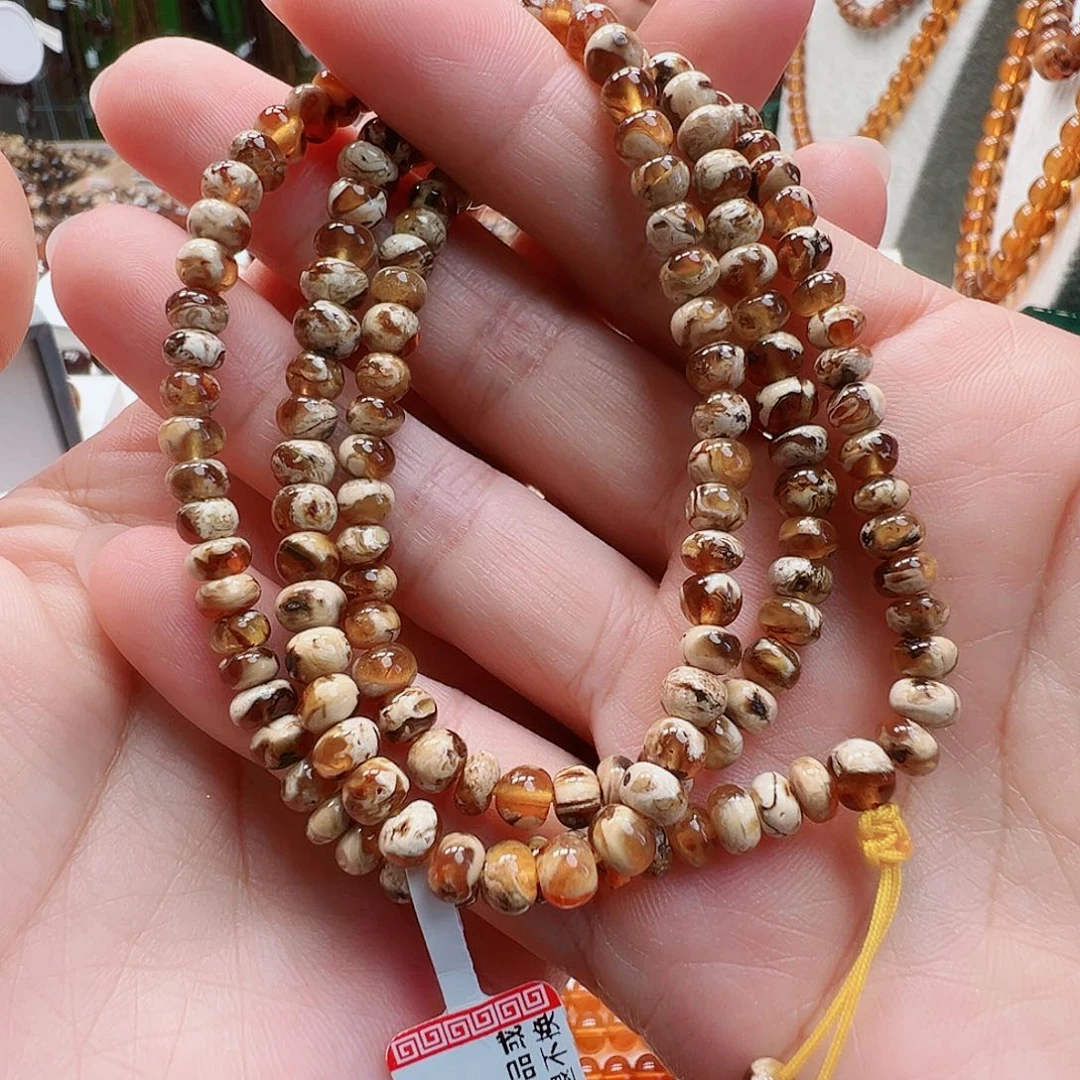 琥珀未镶嵌裸石抚顺琥珀5干白花溶洞