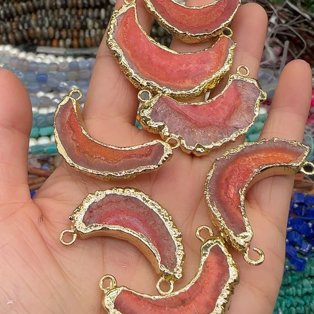 玛瑙/玉髓合金珠宝半成品水晶玛瑙一个混发不挑01