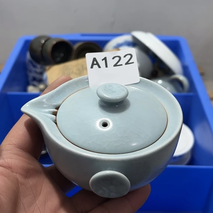 仨***侄瓷片茶摆件工艺品摆件666