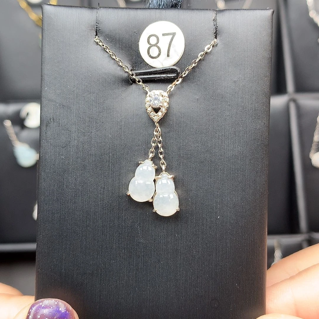 翡翠银S925镶嵌颈饰