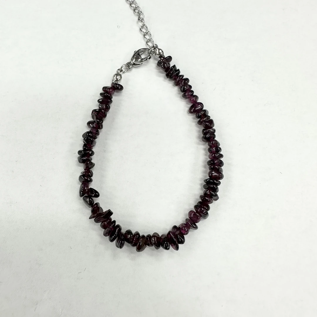 天然水晶石榴 石设计师款手串 2616