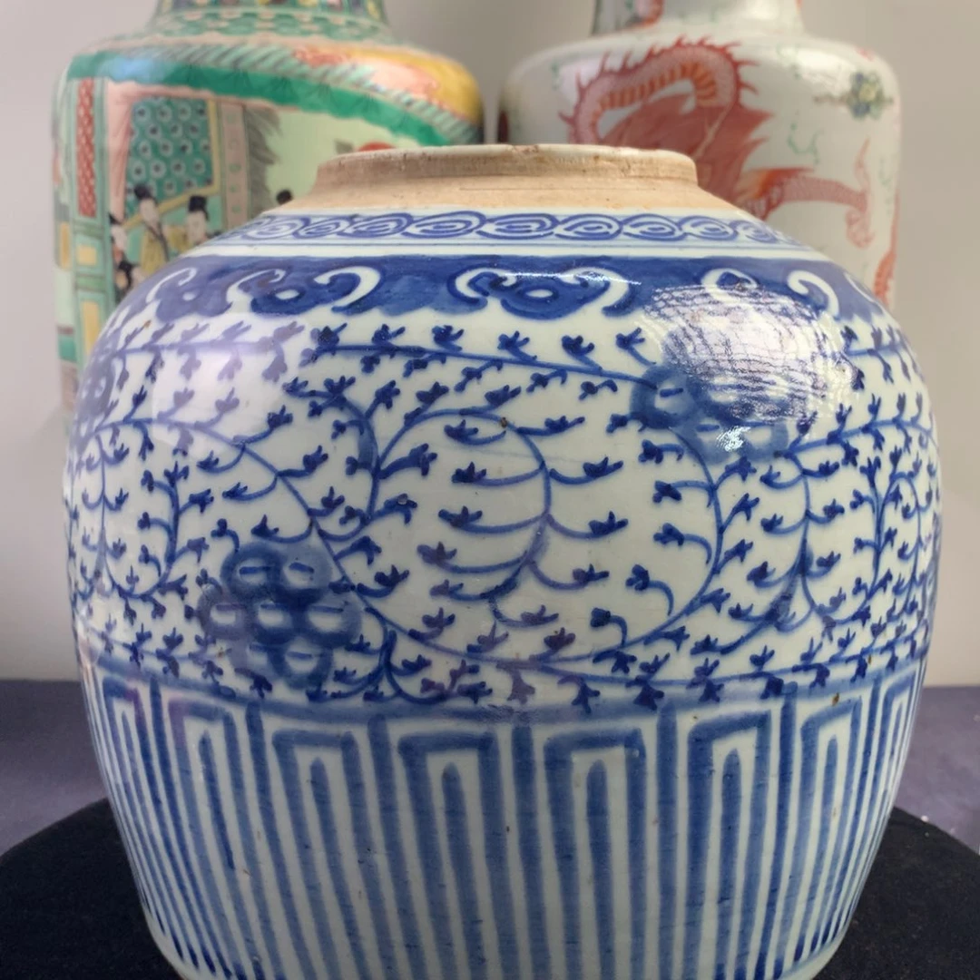 其他陶5407瓷器—青花缠枝莲纹罐