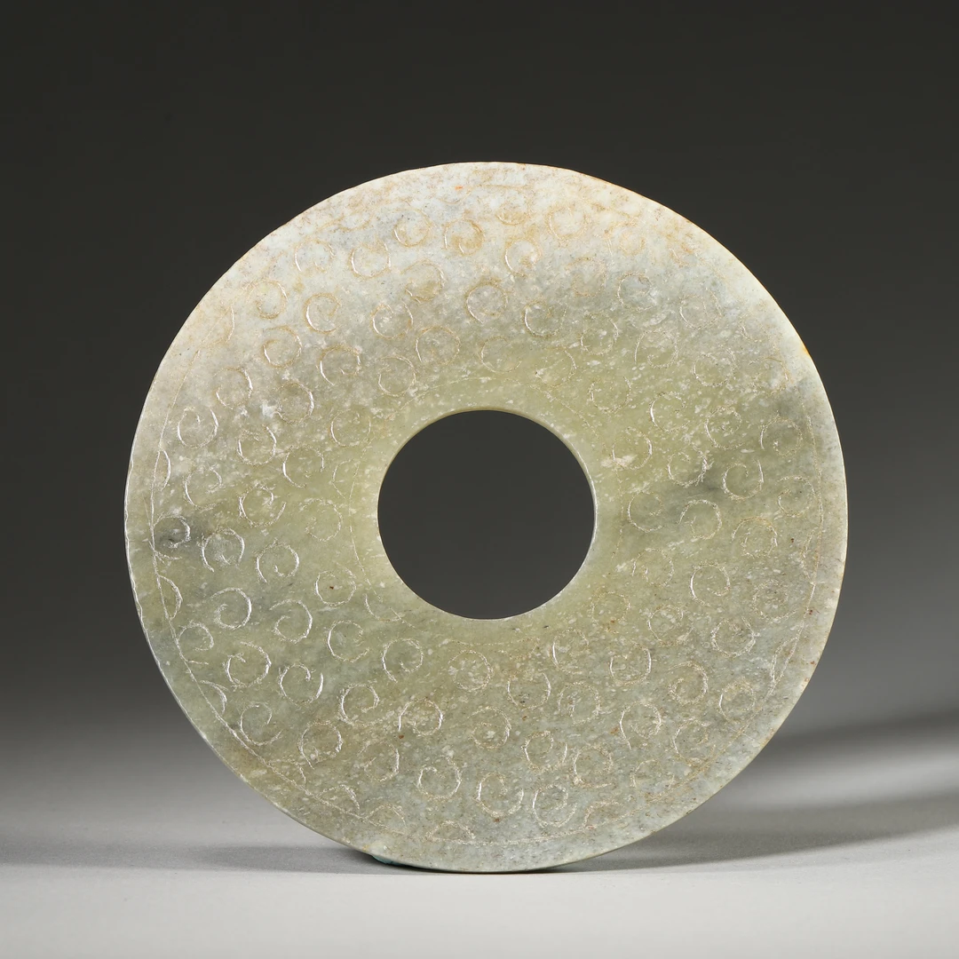 Lot34明代 和田玉谷纹璧