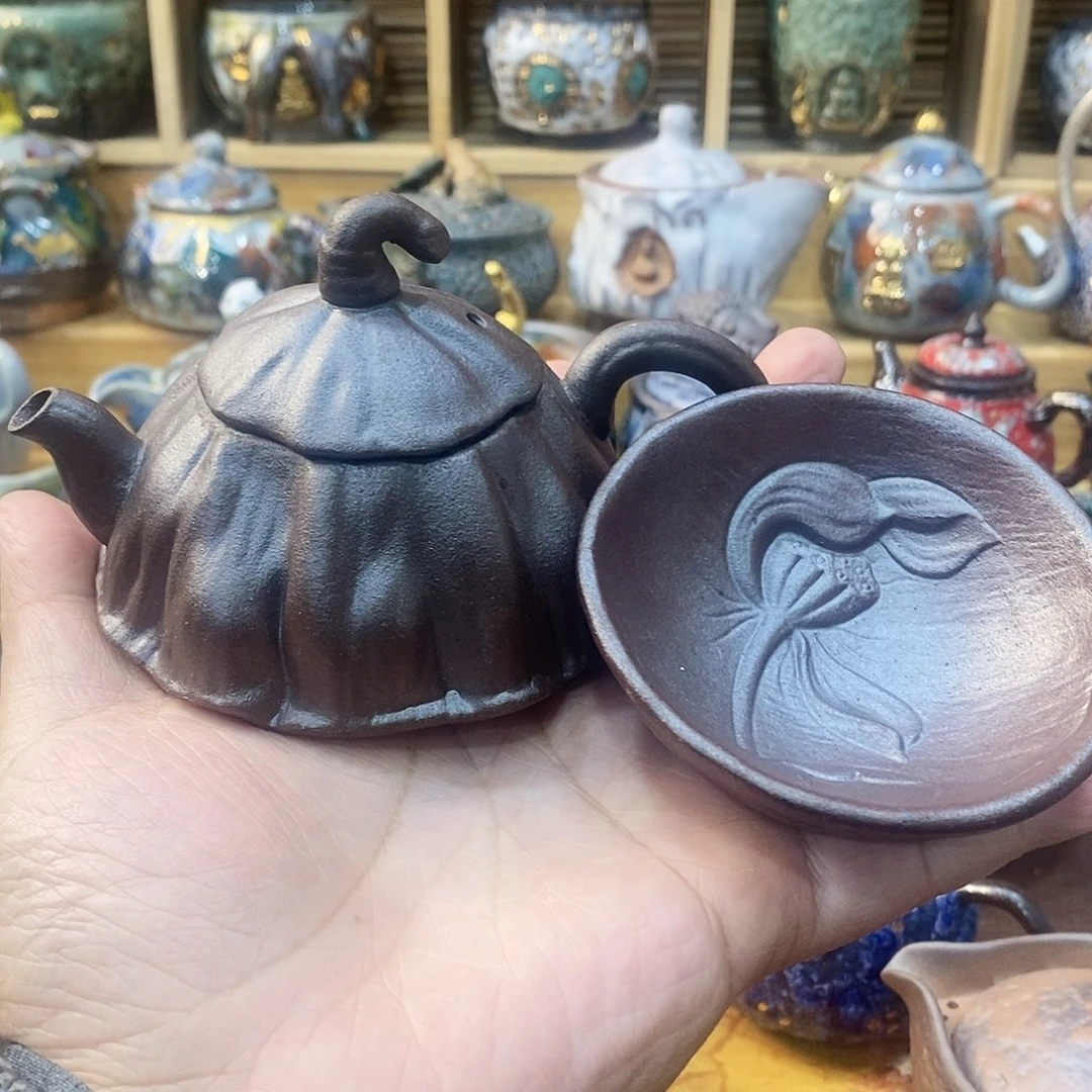 粗陶志野柴烧茶器