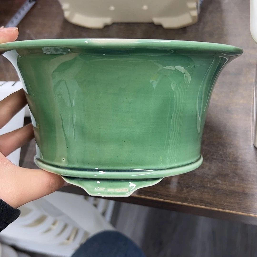 紫砂花盆709号瑕疵20/10cm缩釉介意勿拍