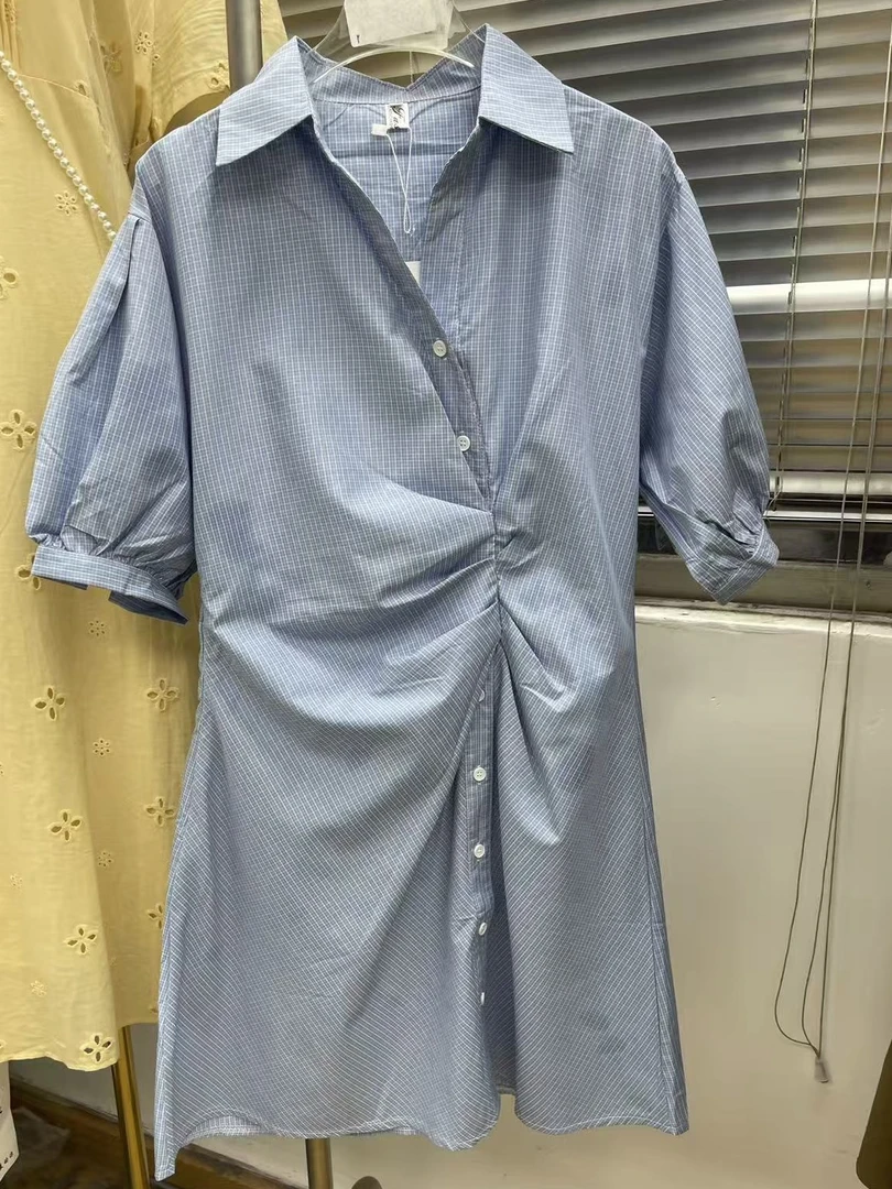 设计感小众裙子女夏绝美法式高级感polo衬衫连衣裙夏气质