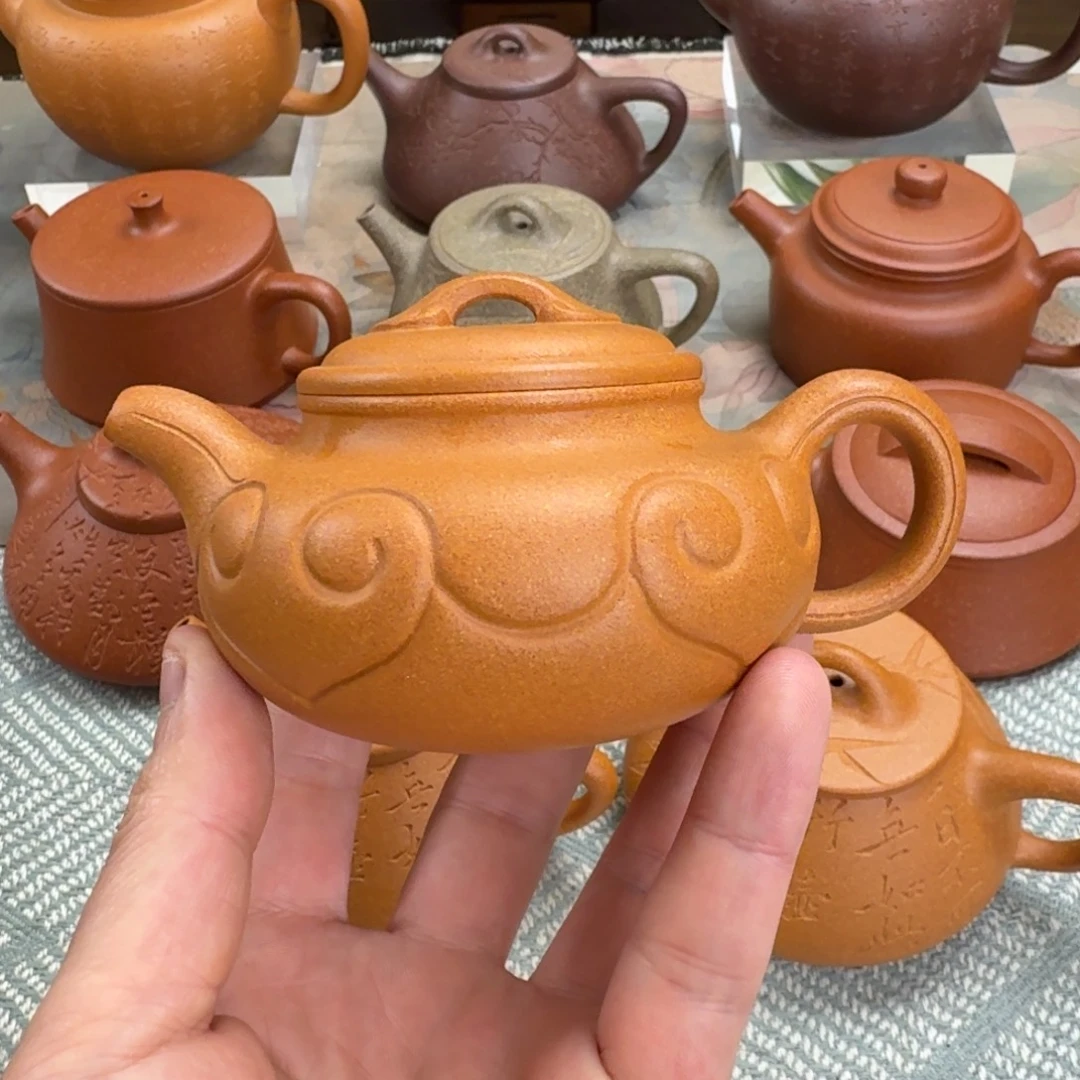 茶壶紫砂微瑕 仿古如意 有划痕 180cc