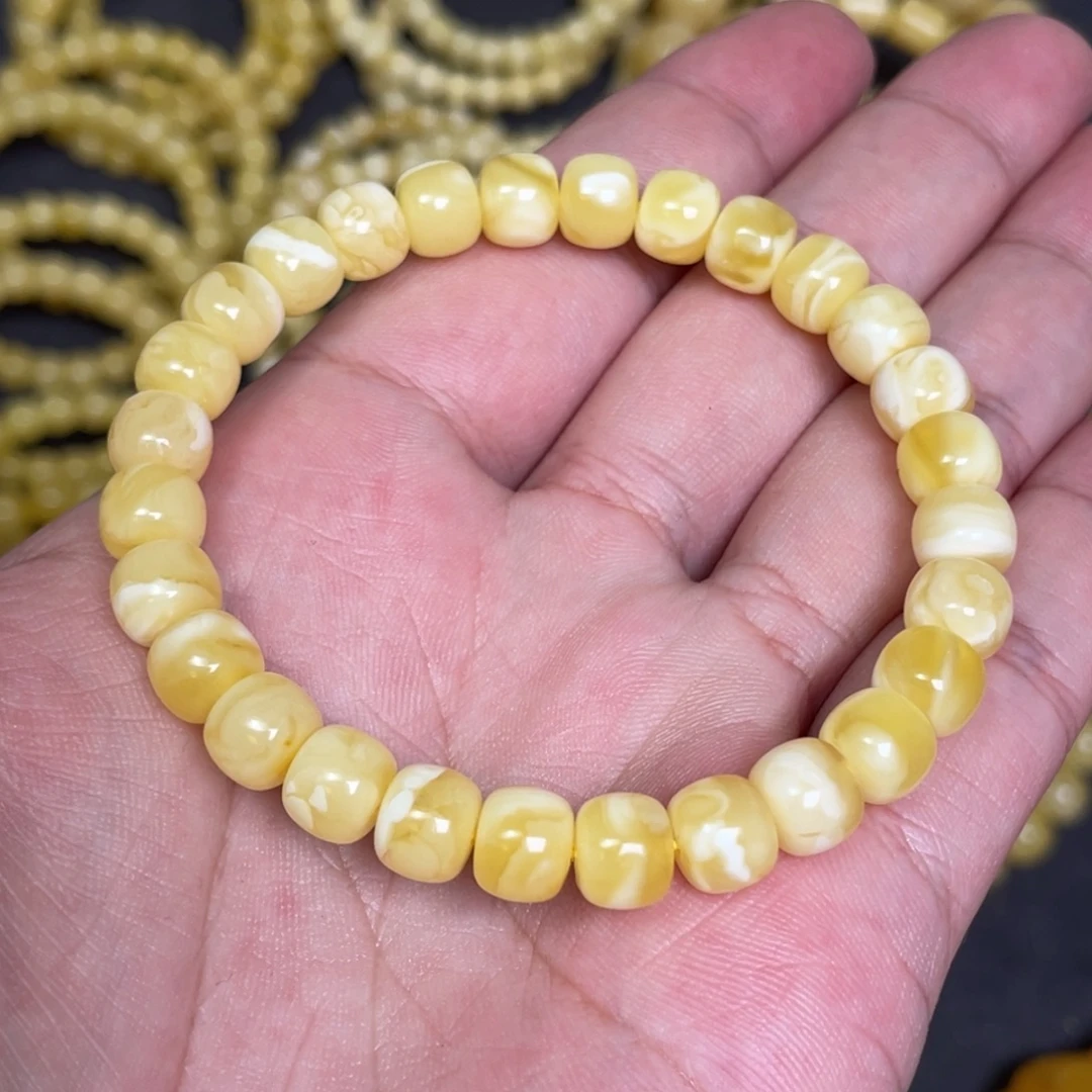 蜜蜡未镶嵌裸石蜜蜡手串8.mm