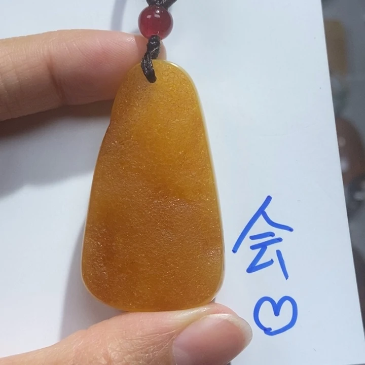 定制琥珀未镶嵌琥珀蜜蜡吊坠项链