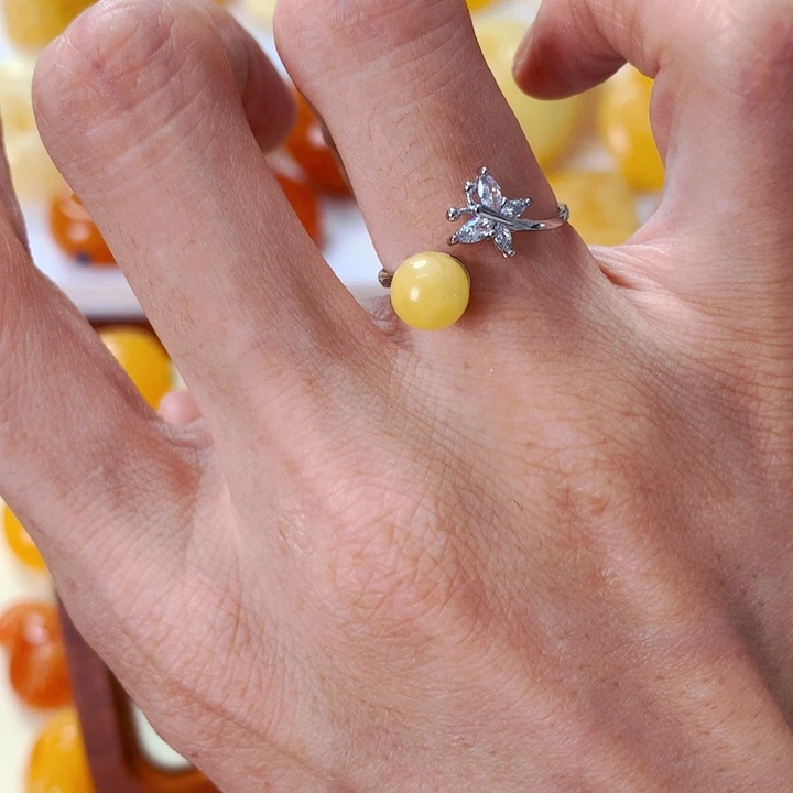 未镶嵌琥珀手链蜜蜡戒指