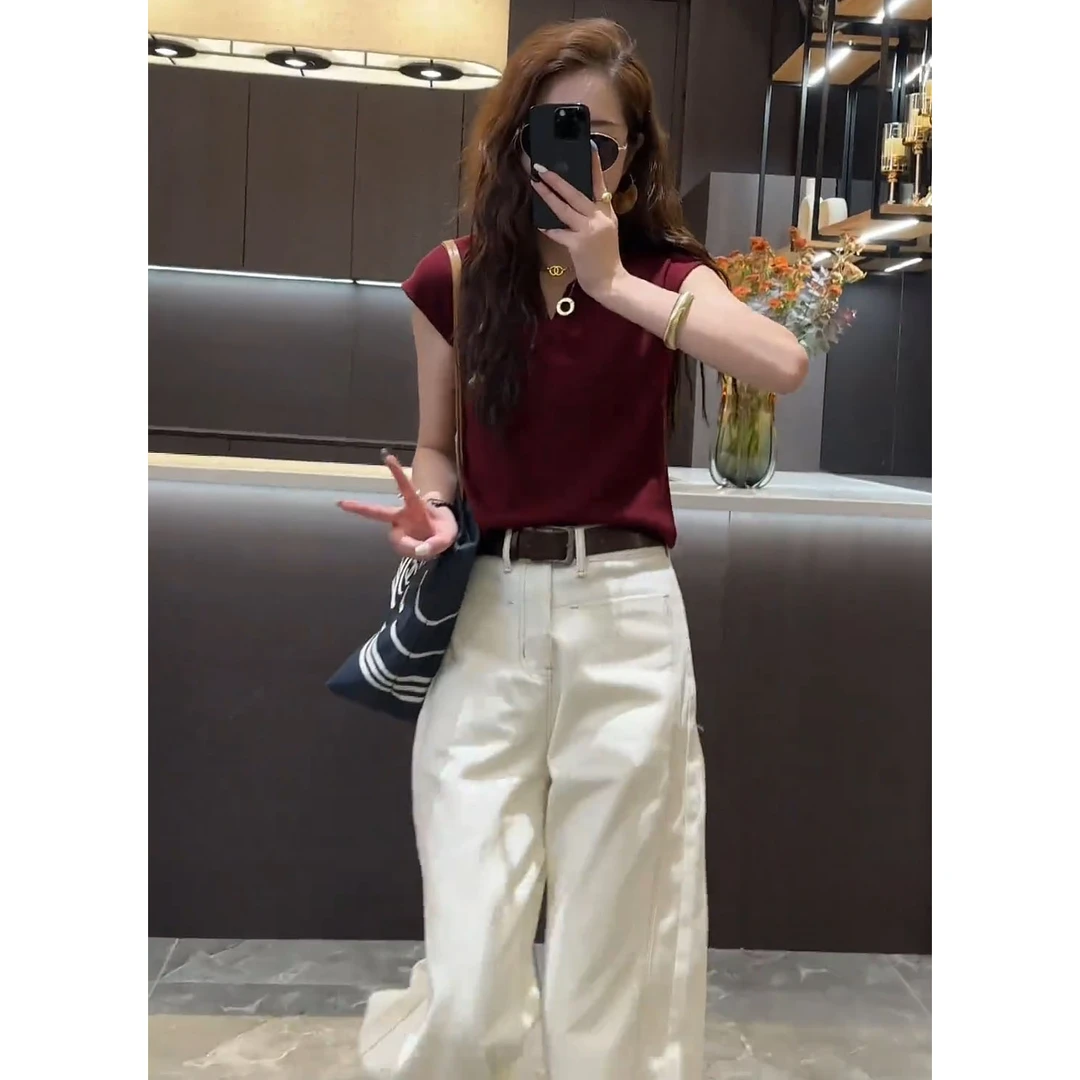 春季温柔系穿搭女2025新款韩版简约气质上衣休闲显瘦裤子两件套装