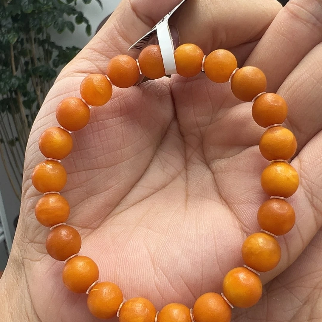 手链琥珀未镶嵌橘皮手串8MM