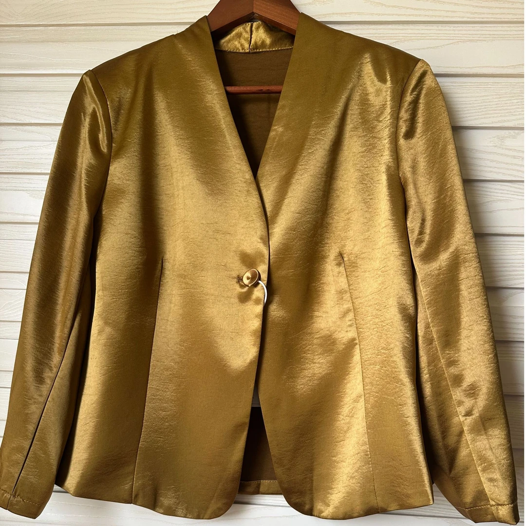七彩霞专属  专柜款 高端缎面气质西服外套套装