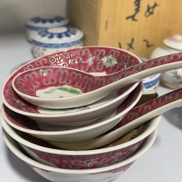 望***忆景德镇陶瓷粉彩碗2套