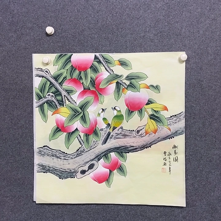 国画四尺斗方一副