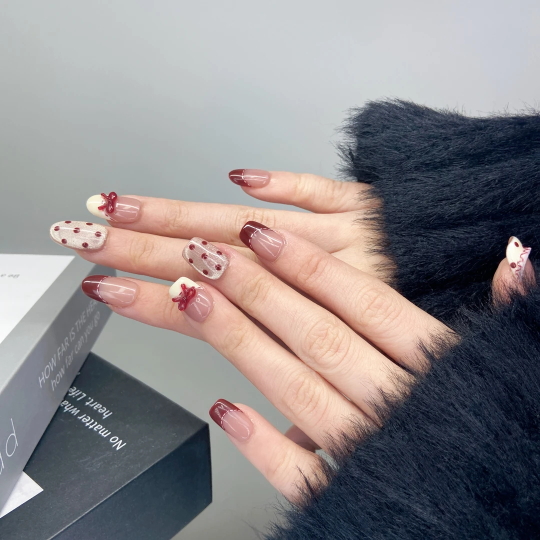 「小花裙儿」纯手工可爱甜美穿戴甲