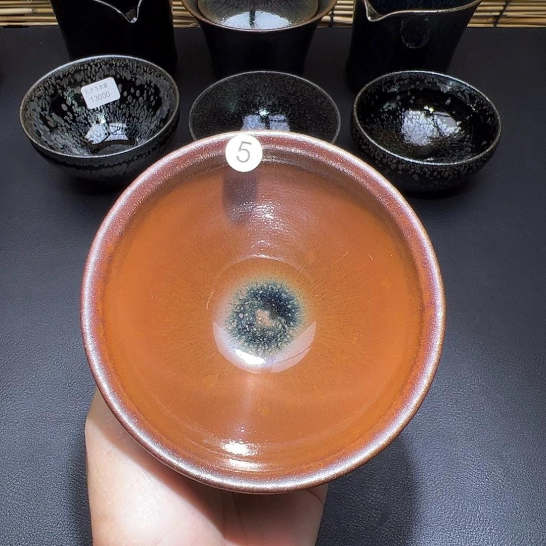 茶盏龙窑柴烧建盏，束口