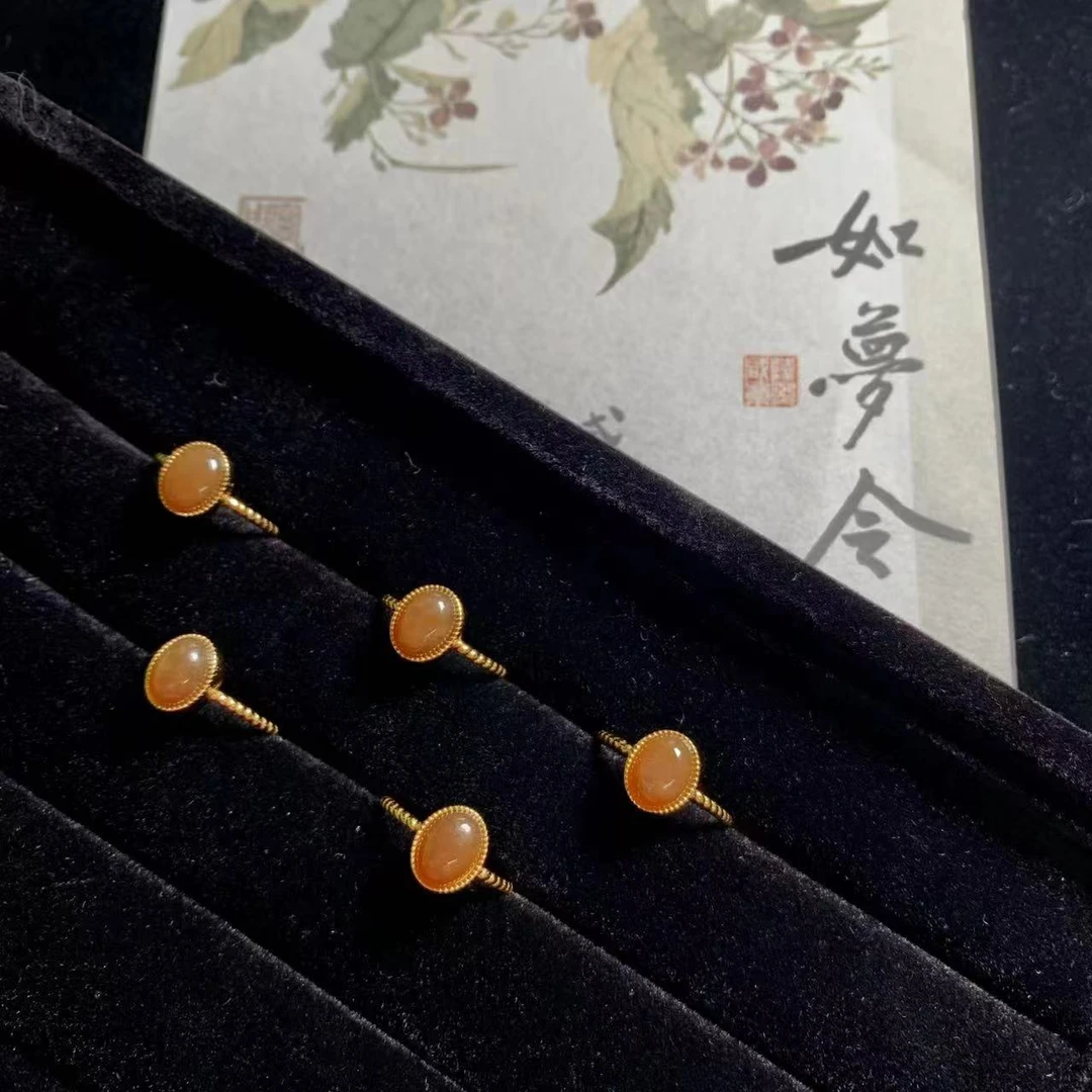 天然A货和田玉戒指YDY2085  多样性发一