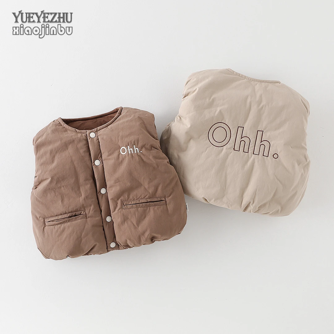 男宝宝加棉马甲外套秋冬新款婴幼儿外穿加厚保暖坎肩儿童冬季马夹