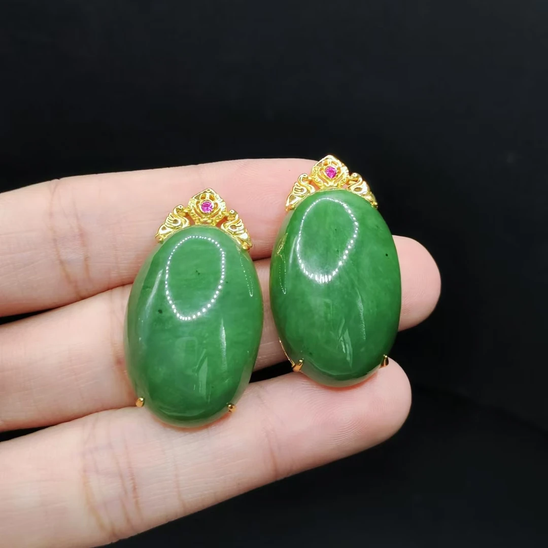 s925银和田玉鸽子蛋面吊坠赠链X1【多样性发其一】约29-20-10mm