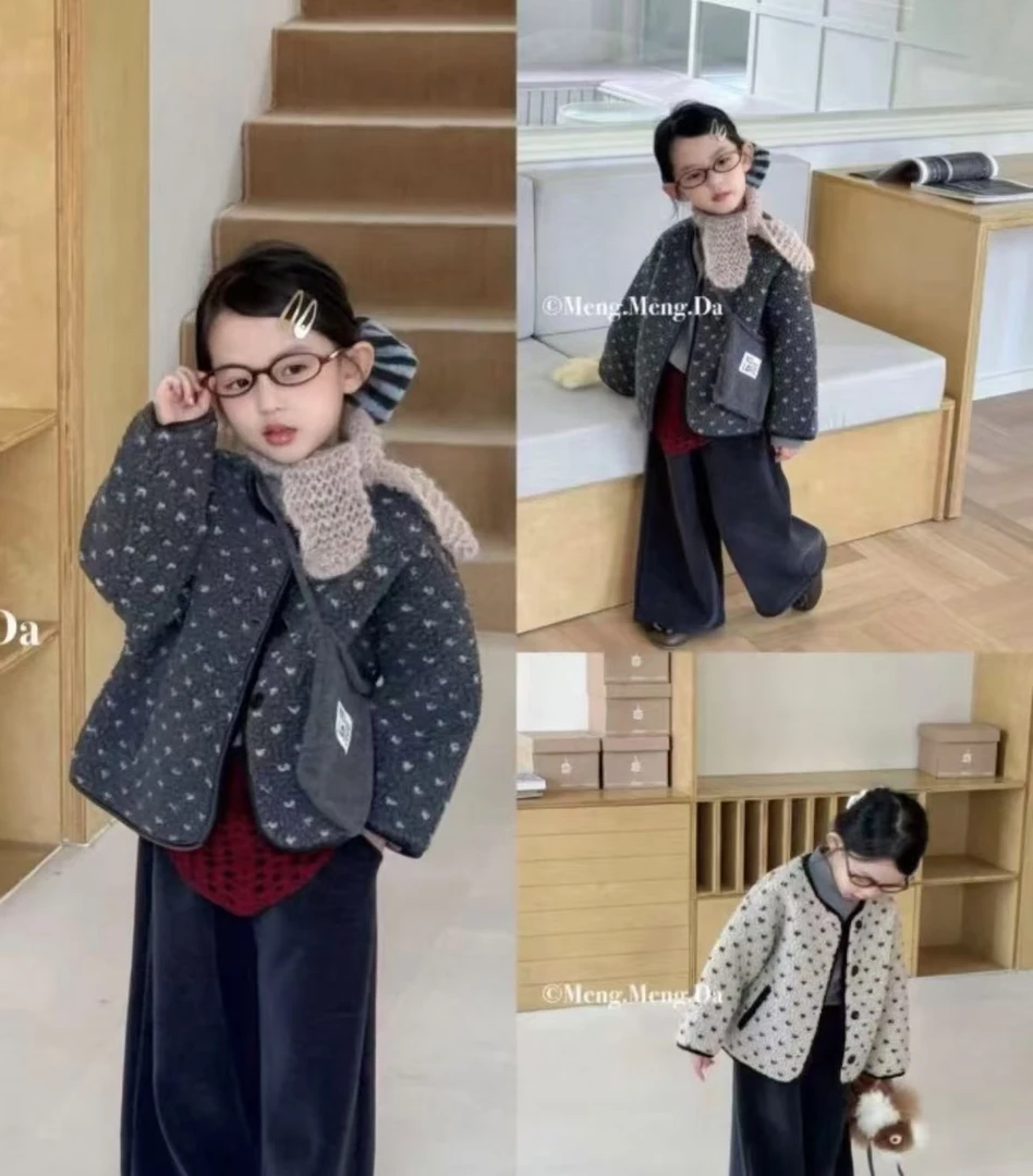 女加厚女童棉服休闲风韩版常规款圆领B类加棉套装洋气秋冬百搭