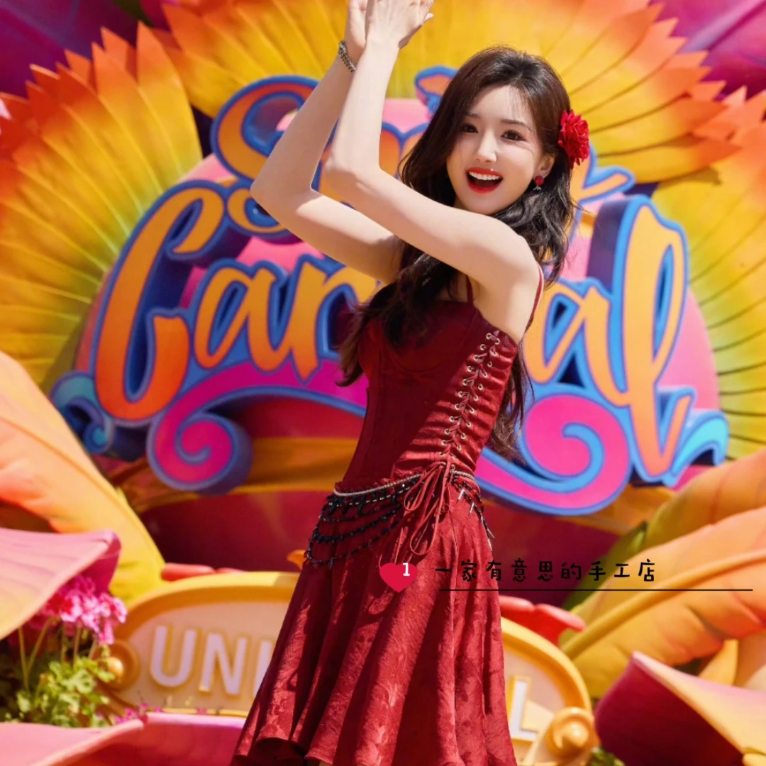 明星同款毛晓彤带刺的玫瑰手工钩织编织玫瑰花发夹送女友礼物成品